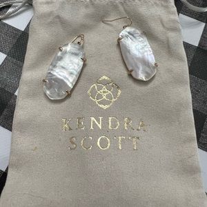 Kendra Scott white mother of pearl earrings